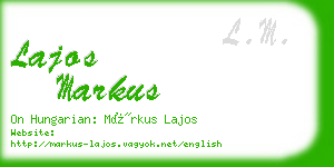 lajos markus business card